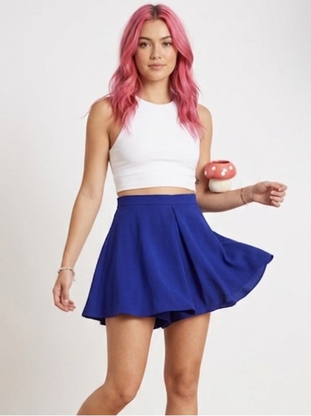 Royal Blue Flared Skort